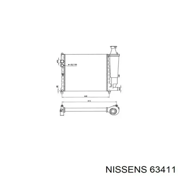 Radiador 63411 Nissens