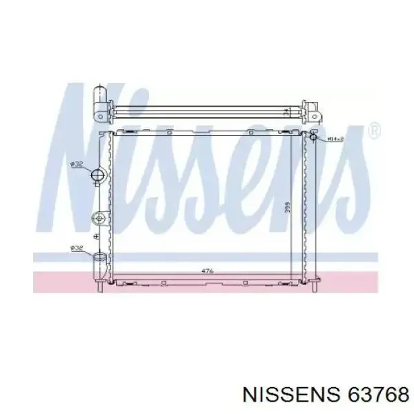 Radiador 63768 Nissens
