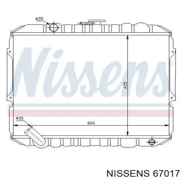Radiador 67017 Nissens