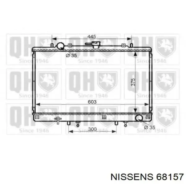 Radiador 68157 Nissens