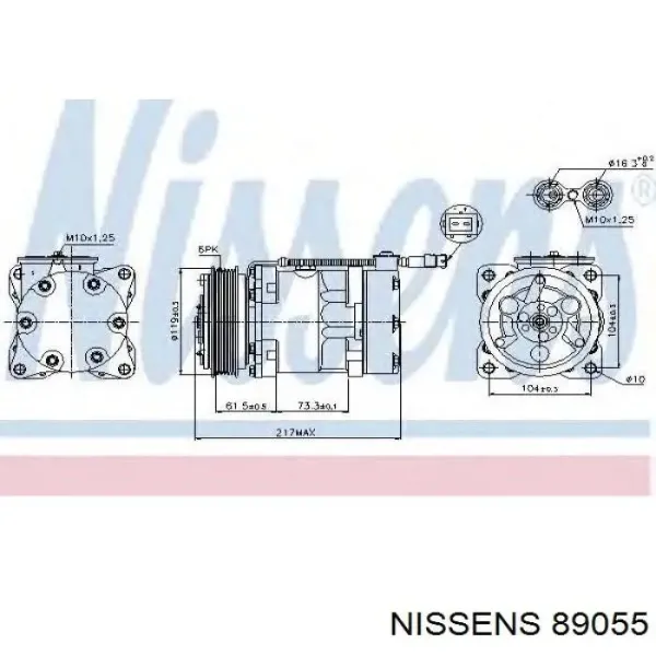 Compresor de aire acondicionado Peugeot 206 2A/C