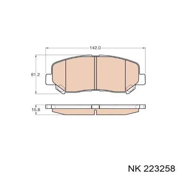 Pastillas de freno delanteras Mazda CX-5 1 KE, GH