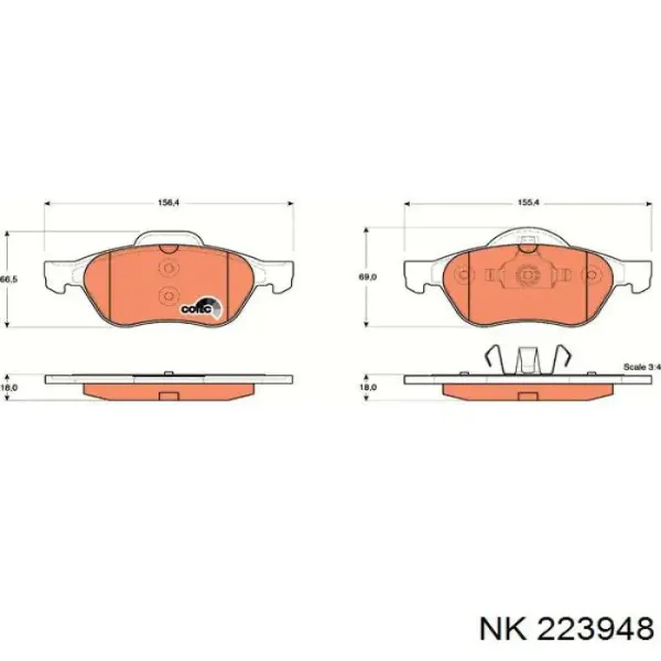 Pastillas de freno delanteras Renault Laguna 2 BG0, BG1