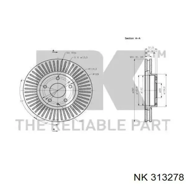 Freno de disco delantero Mazda CX-5 1 KE, GH