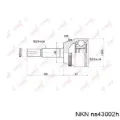 Junta homocinética interna delantera izquierda Nissan Primera P12