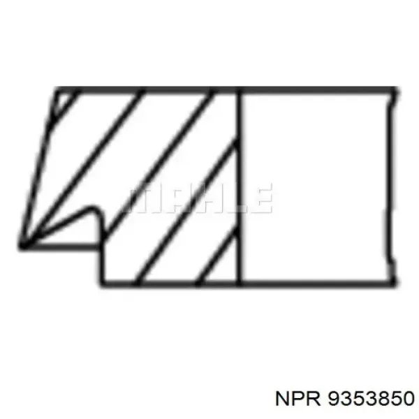 Juego de aros de pistón para 1 cilindro, sobremedida (+0,50 mm) 9353850 NE/NPR
