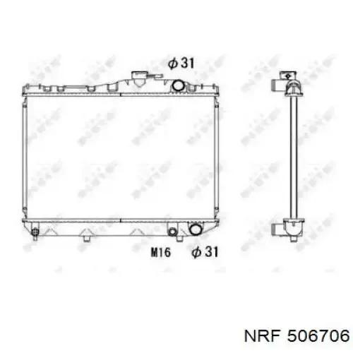Radiador 506706 NRF
