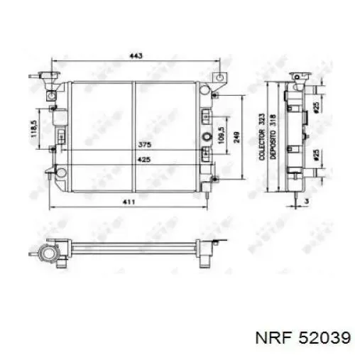 Radiador 52039 NRF
