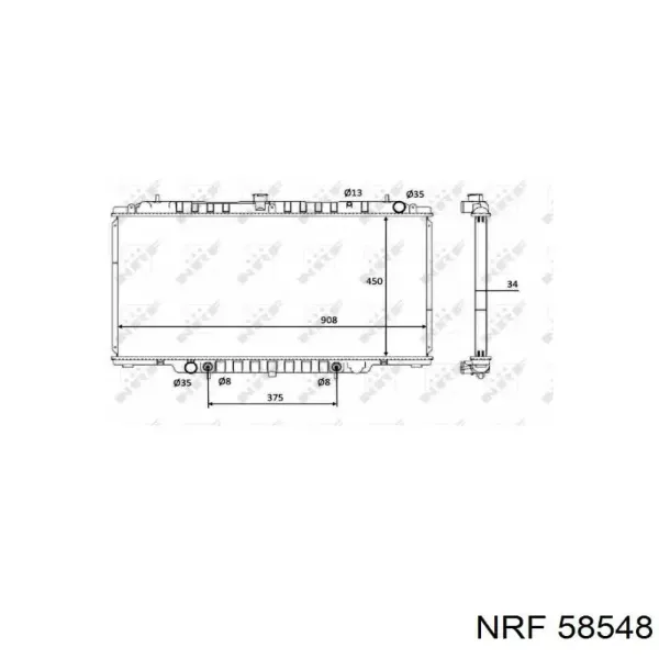 Radiador 21460VB301 Nissan/Infiniti