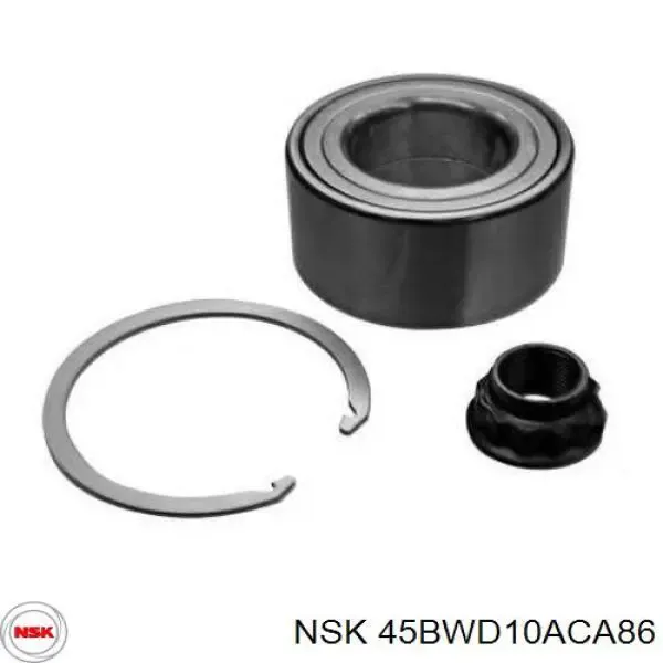 Cojinete de rueda delantero 45BWD10ACA86 NSK