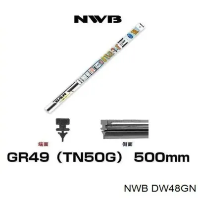 Goma de la escobilla del limpiaparabrisas del lado del conductor NWB DW48GN