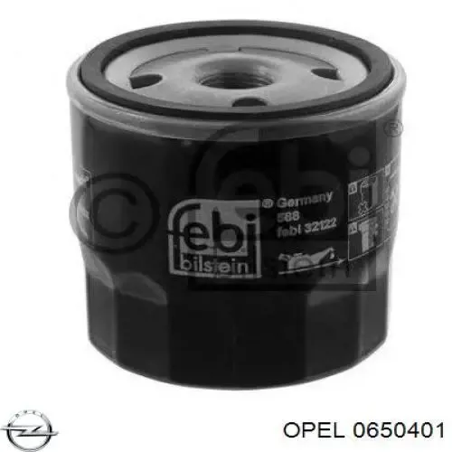 Filtro de aceite 0650401 Opel