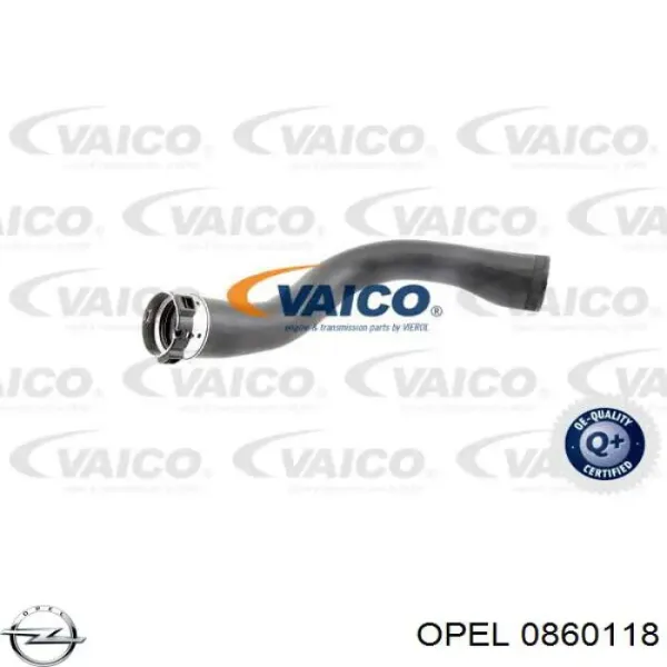 Tubo flexible de aire de sobrealimentación izquierdo 0860118 Opel