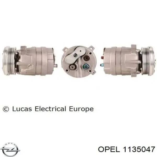Compresor de aire acondicionado 1135047 Opel