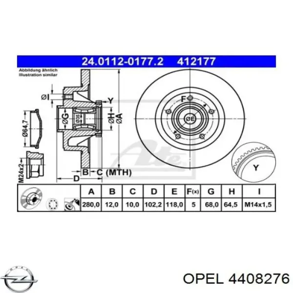 Disco de freno trasero Renault Trafic 2 FL