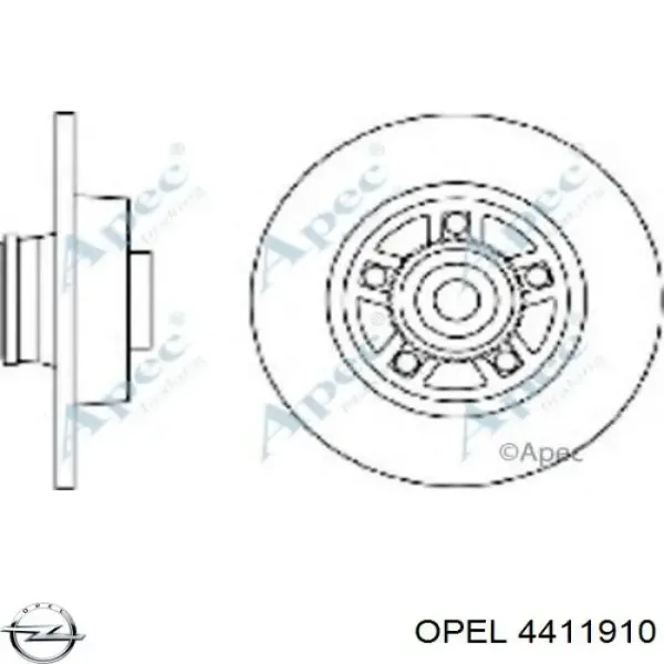 Disco de freno trasero Renault Trafic 2 FL