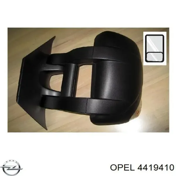 Espejo de retrovisor izquierdo 4419410 Opel