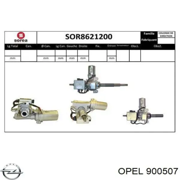 Columna dirección 93172257 General Motors