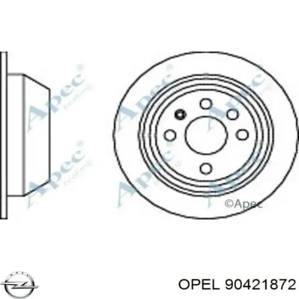 Disco de freno trasero Opel Astra 51, 52, F35, M35