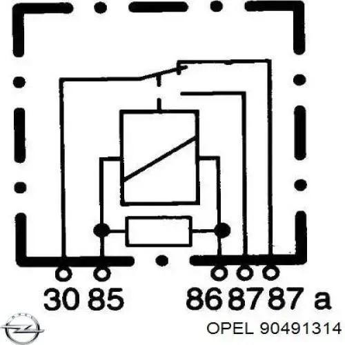 Relé eléctrico multifuncional 90491314 Opel