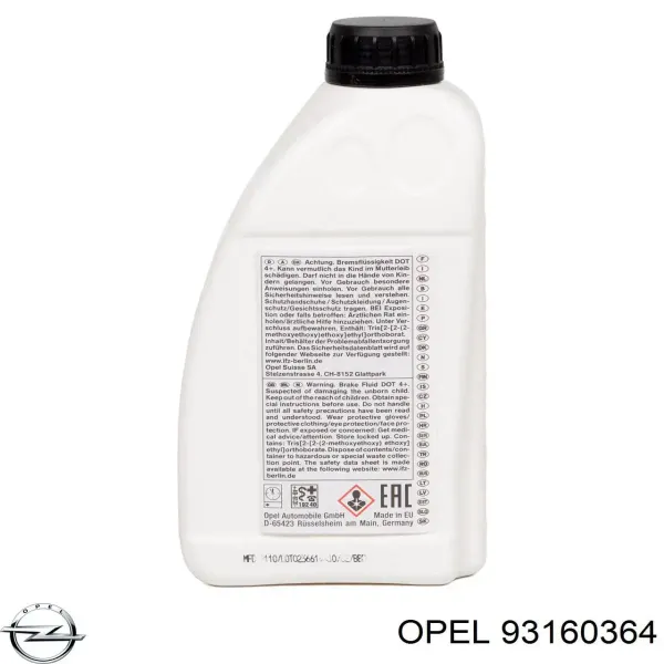 Liquido de frenos 93160364 Opel