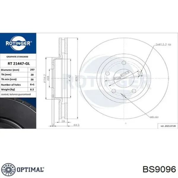 Freno de disco delantero Mazda CX-5 1 KE, GH