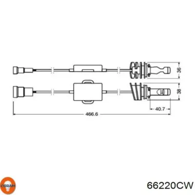 Lámpara de faro antiniebla OSRAM 66220CW