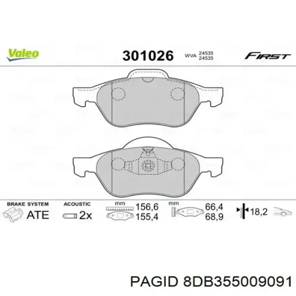 Pastillas de freno delanteras Renault Laguna 2 BG0, BG1
