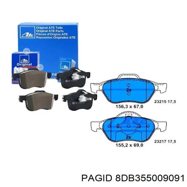 Pastillas de freno delanteras Renault Laguna 2 BG0, BG1