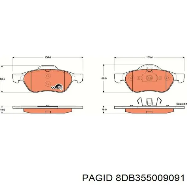 Pastillas de freno delanteras Renault Laguna 2 BG0, BG1