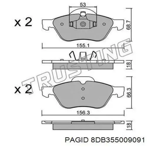 Pastillas de freno delanteras Renault Laguna 2 BG0, BG1