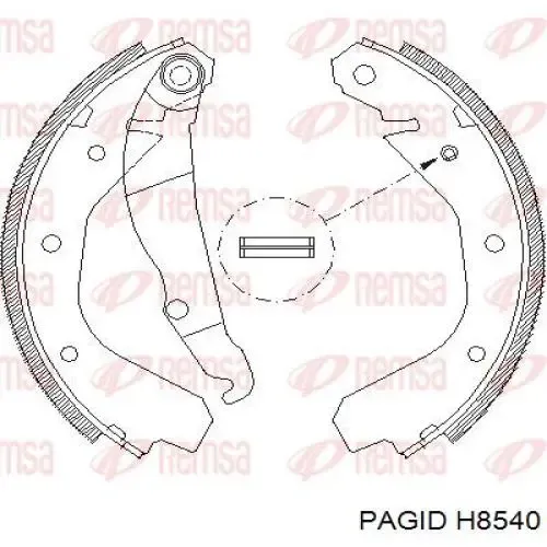 Juego de zapatas de frenos, freno de estacionamiento Opel Astra 51, 52, F35, M35