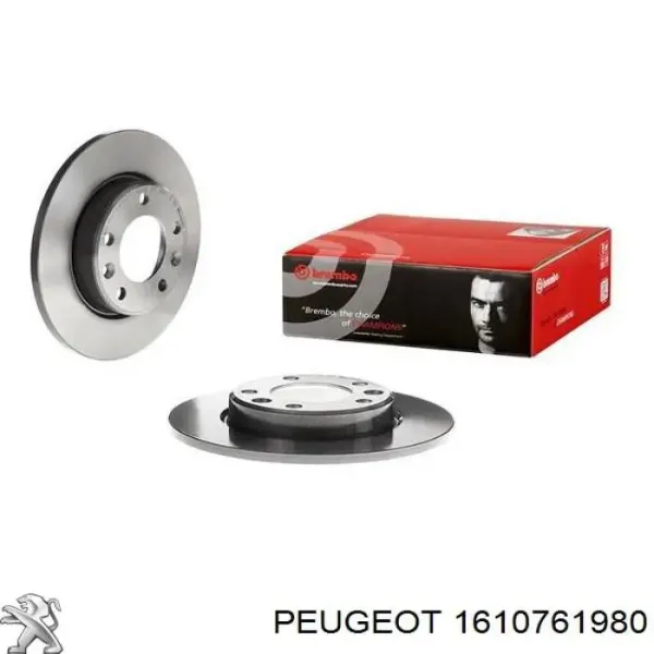 Disco de freno trasero 1610761980 Peugeot/Citroen