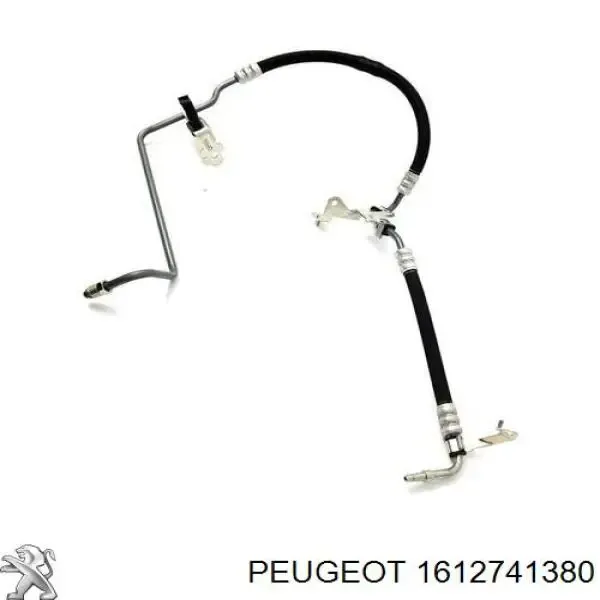 Manguera de alta presion de direccion, hidráulica 1612741380 Peugeot/Citroen