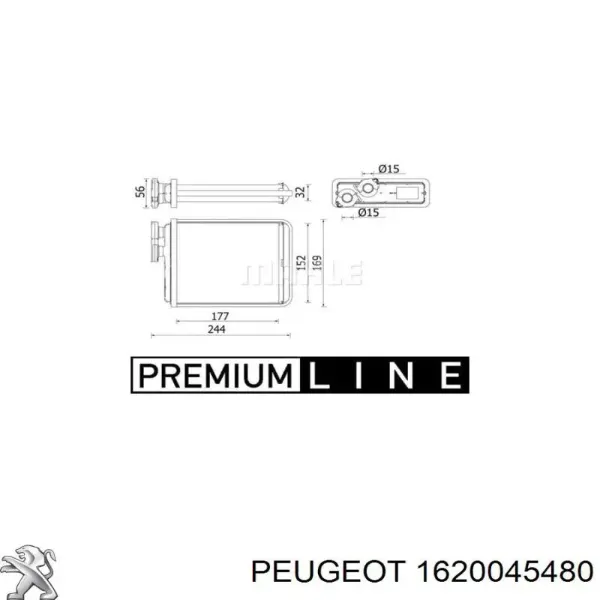 Radiador calefacción 1620045480 Peugeot/Citroen