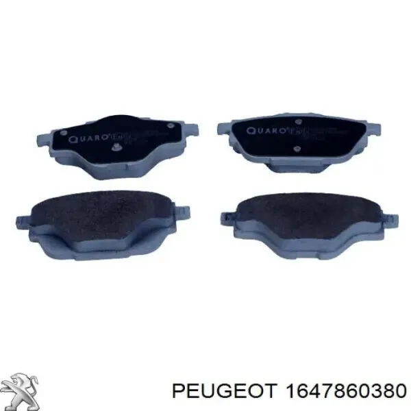 Pastillas de freno traseras 1647860380 Peugeot/Citroen