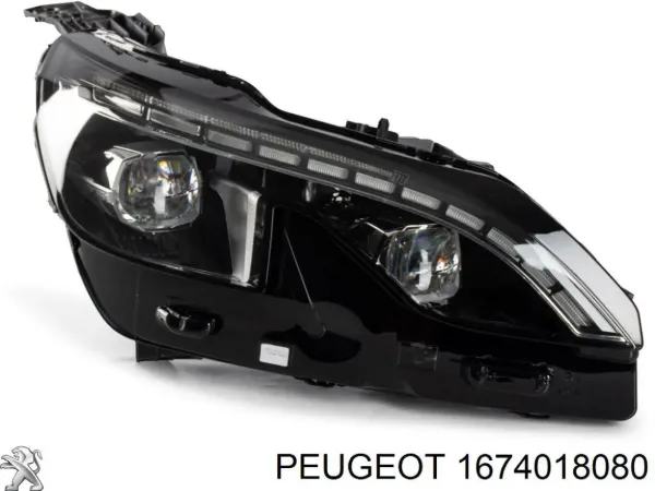 Faro derecho 1674018080 Peugeot/Citroen