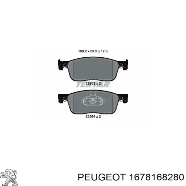 Pastillas de freno 1678168280 Peugeot/Citroen