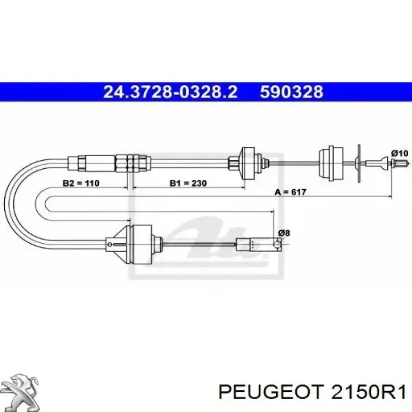 Comprar 2150R1 Peugeot/Citroen Cable de embrague
