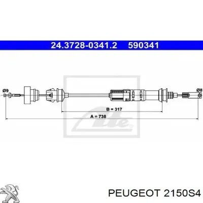 Cable de embrague PEUGEOT 2150S4
