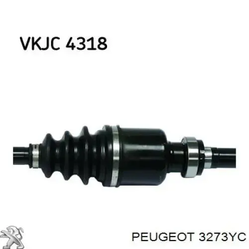 Árbol de transmisión delantero derecho 3273YC Peugeot/Citroen