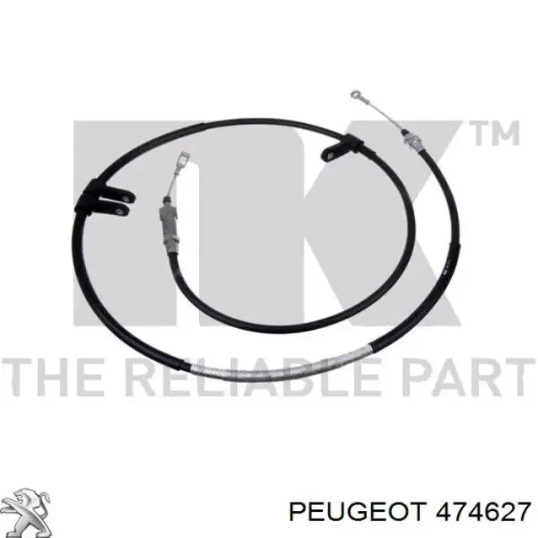 Cable de freno de estacionamiento delantero 474627 Peugeot/Citroen