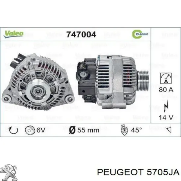 Alternador 00005705JA Peugeot/Citroen