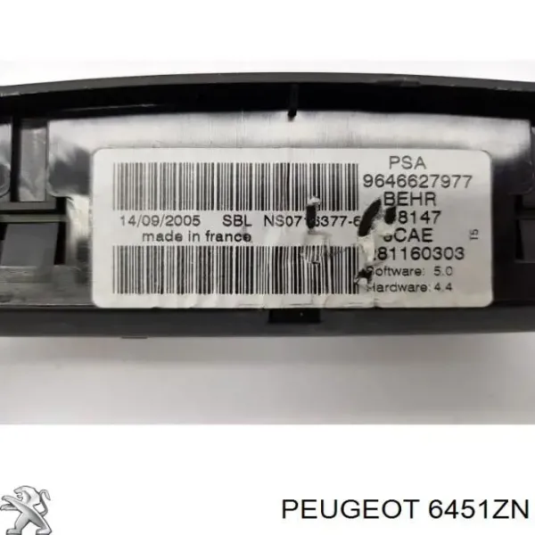 Elemento de control aire acondicionado Peugeot 307 SW