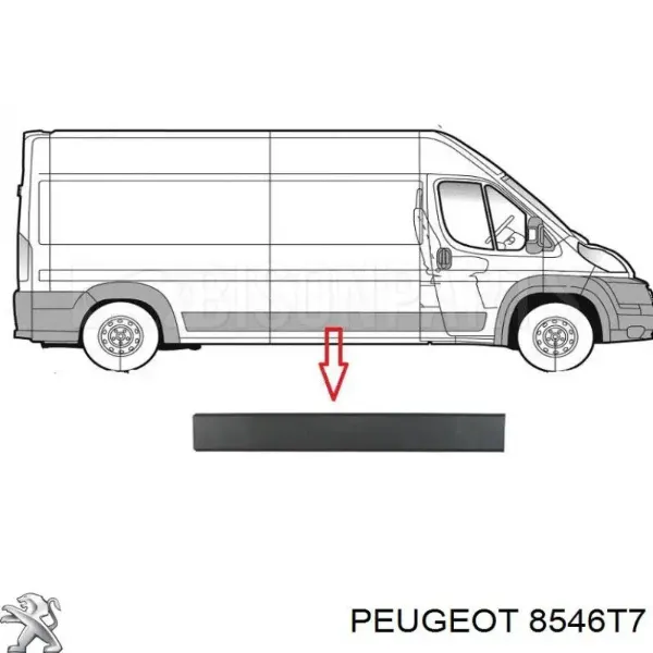 Moldura de puerta corredera 735422920 Fiat/Alfa/Lancia