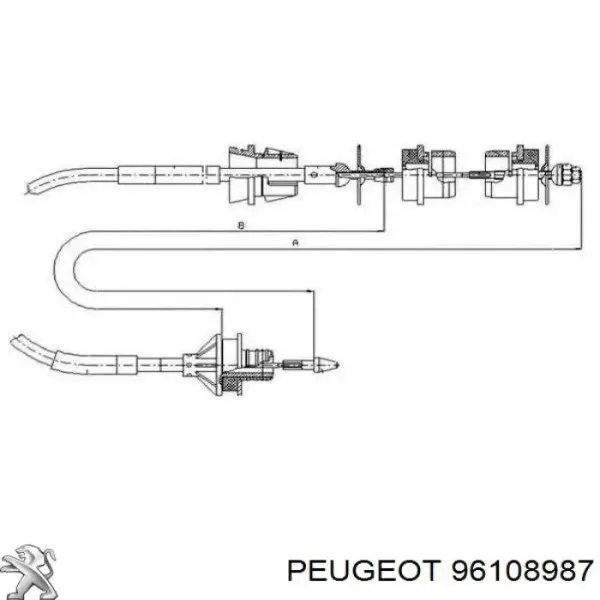 Cable de embrague 105007 Beca Cables
