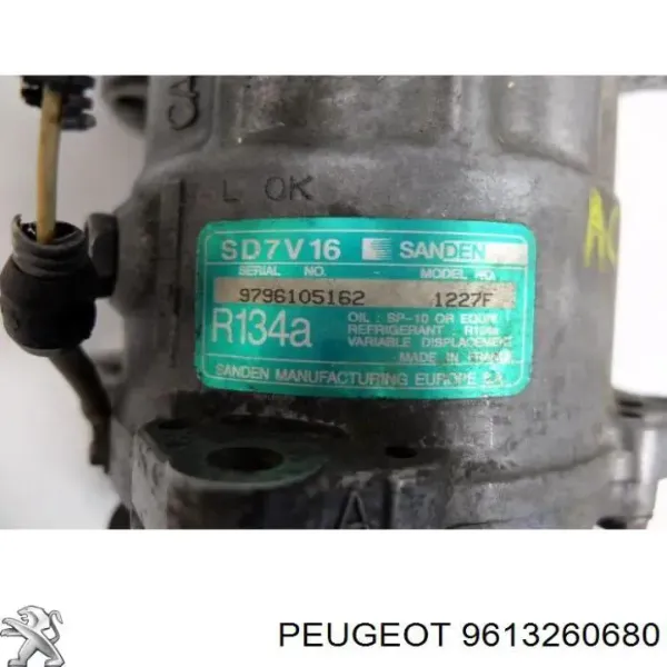 Compresor de aire acondicionado Peugeot 206 2A/C