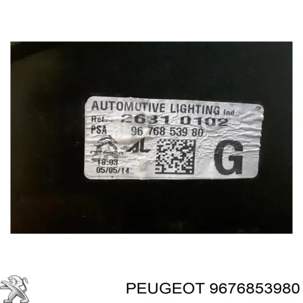 Piloto trasero izquierdo 9676853980 Peugeot/Citroen