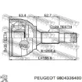 Semieje delantero izquierdo Peugeot 607 9D, 9U