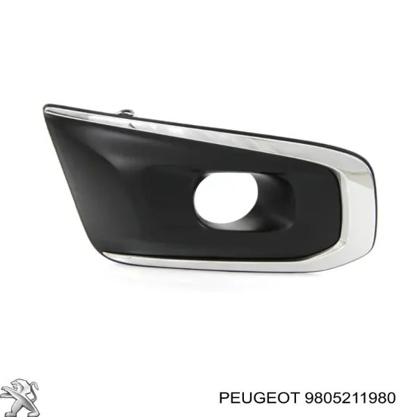 Tapa de rejilla de faro antiniebla delantero derecho 9805211980 Peugeot/Citroen